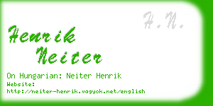 henrik neiter business card